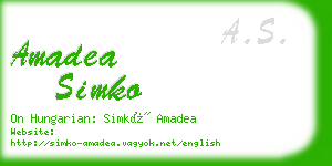amadea simko business card